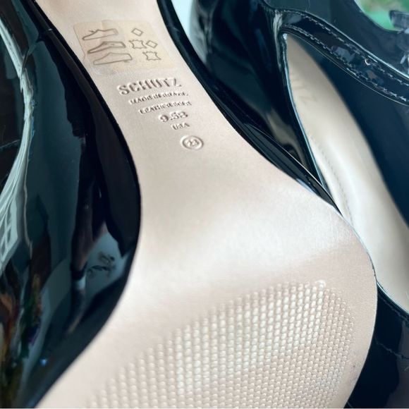 SCHUTZ Zayne Mary Jane Platform Pump in Black Patent Size 9.5 NWOT - Picture 12 of 16